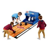 KPOUYYDS Gioco da Bowling Arcade, Console da Gioco per Interni con segnapunti a LED e Reset Automatico, Illuminazione, Suoni Simulati, Set da Bowling Pieghevole per Bambini e Adulti 3.5m/11.48ft
