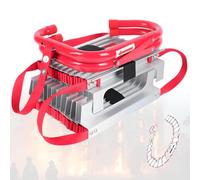 KPOUYYDS Scala antincendio Portatile, Scala di Emergenza a 4piani con gradini Larghi, Supporto Centrale a V Scala antincendio Pieghevole per tetti soffitte balconi finestre e Altro Ancora 10M/32FT
