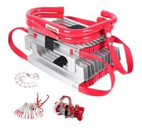 KPOUYYDS Scala di Sicurezza Portatile Pieghevole per emergenze antincendio con piolo Antiscivolo, Scala antincendio Retrattile per uscite di Sicurezza, Arrampicata su Roccia, lavori in Quota 10M/32FT