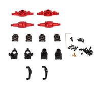 KPOYTWRDN Front Rear Portal Housing Set in Ottone Lucido, Set Assi RC per FCX24 1/24 Crawler, Installazione Facile con Accessori Inclusi (Black)