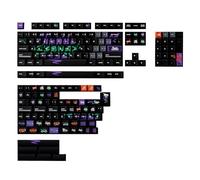 KPREPUBLIC Keytok Block X Dye Subbed Keycap Set PBT per tastiera 87 tkl 104 ansi ev63 wooting 60 v2 ev63 Matte Soft Touch Paint Graffiti (Keytok Block X Keycap x1)
