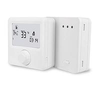 KPS CONFORTLINE CRONO RF Cronotermostato Digitale Wireless Programmabile | Controllo via radio fino a 100 m all'aperto e oltre 30 m in edificio, con 6 intervalli giornalieri e temperatura 5-35 °C.