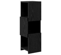 KPWENFBSL Armadio angolare nero, effetto rovere, 25,5 x 25 x 80 cm, in legno
