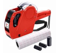 KPX MX5500 - Pistola per prezzi, con 5150 adesivi a pistola bianca e 3 rulli extra per inchiostro, pistola per etichette prezzi, pistola per prezzi, pistola per prezzi al dettaglio a 8 cifre ed