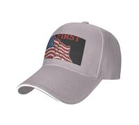 KPXXAQT America First Print - Berretto da baseball regolabile alla moda con stampa, grigio, Taglia unica