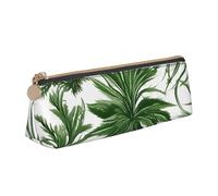 KPXXAQT Astuccio in pelle con stampa di erbe e piante erbacee fiorite, alla moda, grande capacità, per scuola, viaggi, aula e l'ufficio