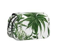 KPXXAQT Astuccio portapenne a doppio strato con stampa di erbe e piante erbacee, 2 tasche, per viaggi, ufficio, facile da pulire