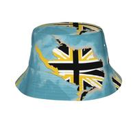 KPXXAQT Bandiera delle Bahamas mappa con stampa a tre colori universale cappello a tesa larga protezione solare cappello a secchiello comodo avventure all'aperto nero