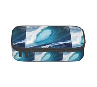 KPXXAQT Big Ocean Wave Hd stampa grande capacità astuccio portapenne scuola università viaggi studenti adolescenti adulti uso