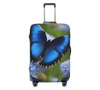 KPXXAQT Blue Butterfly Print Universal Stretch Valigie Copertura bagagli Storage Business Travel Protector Sleeve, Nero , M, Bagaglio a mano