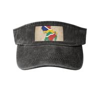 KPXXAQT Cappello da spiaggia e piscina con bandiera delle Seychelles con stampa mappa come una rana con fibbia regolabile e chiusura classica alla moda casual cappello per uomo donna, Nero , Taglia
