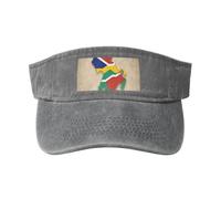 KPXXAQT Cappello da spiaggia e piscina con bandiera delle Seychelles con stampa mappa come una rana con fibbia regolabile e chiusura classica alla moda casual cappello per uomo donna, grigio, Taglia