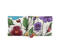 KPXXAQT Colorato Doodle Fiori Stampa Universale Occhiali Da Sole Caso Morbido Occhiali Sacchetto 6.7 X 3.5" Occhiali Protettivi Bag