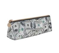 KPXXAQT Divertente astuccio in pelle con stampa di dollari e soldi, alla moda, grande capacità, per scuola, viaggi, aula e l'ufficio