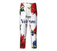 KPXXAQT Felice San Valentino Stampa Sonno Tempo Libero Pantaloni Comodi Fit Pigiama Pantaloni Pantaloni Relax Comodo, Nero , XS(5-6)