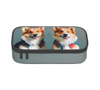 KPXXAQT Indossare vestiti carino stampa cani Corgi grande capacità astuccio portapenne scuola università viaggi studenti adolescenti adulti uso