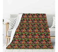 KPXXAQT Introduzione di varie verdure Stampe coperte di flanella Leggero Caldo Morbido Divano Letto Camping Disponibile Diverse Misure