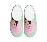 KPXXAQT Little Ballerina Dancing Girl Stampa Unisex Adulto Indoor Pantofole Anti Pilling Lavabile Casa per gli ospiti e uso quotidiano