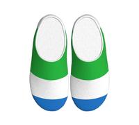 KPXXAQT Pantofole unisex per adulti con stampa bandiera della Sierra Leone, anti pelucchi, lavabili, per gli ospiti e l'uso quotidiano
