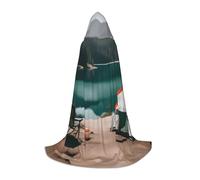 KPXXAQT Serenity Lake - Mantello con cappuccio per feste e feste a tema