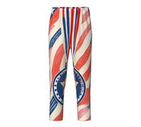 KPXXAQT Stella Stampa Sonno Tempo Libero Pantaloni Comodi Fit Pigiama Pantaloni Pantaloni Relax Comodo, Nero , L(14-16)