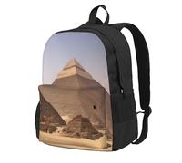 KPXXAQT Zaino unisex con stampa piramidi d'Egitto, borsa da viaggio resistente all'acqua, per gite nel fine settimana e avventure all'aria aperta
