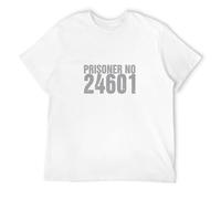 Kpz Prisoner No Les Miserables 24601 Summer Basic Casual Short Cotton T-Shirt White S