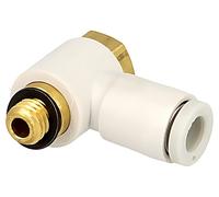 KQ2V04-M5A Raccordo a innesto filettato, angolo 90° M5 anello esterno -1-10ba...