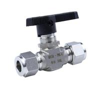 KQCELQMKQ 1/16" 1/8" 1/4" 3/8" 1/2" 3 6 8 10 12 mm Tube Union Compression 316L Stainless Steel Shut off Ball Valve Water Gas Oil Lab(1l4 6.35mm)