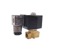 KQCELQMKQ 100Bar GPG-06 2 Way Water High Pressure Solenoid Valve 1/4" BSP 220V 24V Orifice 6mm N.C Brass Valve(AC24V)