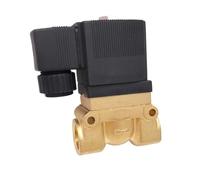 KQCELQMKQ 50bar High Pressure High Temperature Solenoid Valve 1/4 3/8 1/2 BSP 12V 24V DC AC220V N.C 5404 PTFE Brass Valve(3/8",DC12V)