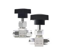 KQCELQMKQ 6 8 10 12 mm 1/4" 3/8" 1/2" inch Hose Quick Twist 304 Stainless Steel Needle Valve Flow Control Air Water Oil(9.5x6.5mm)