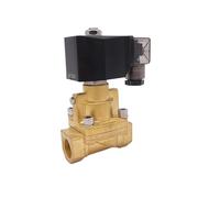 KQCELQMKQ Brass 2 Way Water High Temperature Solenoid Pneumatic Steam Control Valve 1-1/2" 12V DC Orifice 35mm Normal Close PZ-40(AC110V)