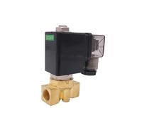 KQCELQMKQ GOGO 16bar 2 Way Brass High Temperature Hot Water Solenoid Valve 1/8" BSP 12V DC Orifice 2.5mm Normal Close PZ-M03 for Steam(AC110V)