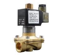 KQCELQMKQ Normally Open Solenoid Valve 1/2" 3/4" Valve, Brass Water Valve, 220V 24V 0Mpa~1.0Mpa,NBR Seal,High Temperature Resistant(1",DC24V)