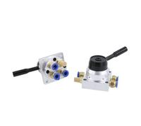 KQCELQMKQ Pneumatic Manual Valve Manual Rotary Valve K34R6-8D/K34R6-8L Manual Valve Cylinder Control Valve 3-Position 4-Way(K34R6-08L,8mm Joint)