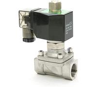 KQCELQMKQ Solenoid Valves Stainless Steel 3/8 /1/2 Orifice 15mm 16 Bar Normally Open Pilot Solenoid Valve SS304 Water Seals Useful(Dc 12v,SPU10K)