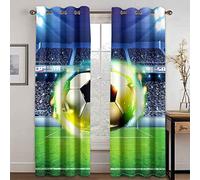 KQDMYT Tende Oscuranti Soggiorno Super Morbide Con Occhielli Campo Da Calcio Termicamente Isolate Riduzione Del Rumore Tende Per Camera Da Letto Cucina Ufficio Finestra 280x245cm