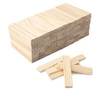 KQDRAVINE 100 pezzi di legno per fai da te, 100 x 20 x 7mm, blocchi di legno per progetti fai da te e decorazioni
