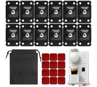 KQDRAVINE 12 Pezzi Rotelle per Mobili con Custodia, Rotelle per Spostare Mobili, Ruote Universali Girevoli a 360°per Elettrodomestici da Cucina, Contenitori, Pattumiera