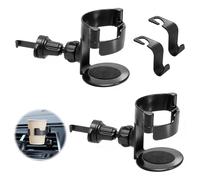 KQDRAVINE 2 Pezzi Portabicchieri Auto con Due Piccoli Ganci per Auto, Portabicchieri per Auto, Porta Bevande per Auto, Portabottiglie per Posacenere Auto, Tazza Da Caffè E Lattina per Bevande