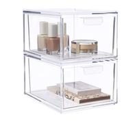 KQDRAVINE 2 scatole per cassetti da bagno, organizer per cosmetici, cassetti, armadietti da bagno, organizer per cosmetici