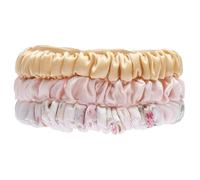 KQDRAVINE 3 Pezzi Scrunchies per Capelli Seta, 100% Pura Seta di Gelso Elastici Capelli Donna, Non Danneggia Scrunchies per Protegge le Punte Dall'Irritazione