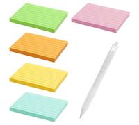 KQDRAVINE 500 Flashcards A7, Flash Card 7,4 x 10,5 cm con indizi, Index Cards Colorate Adatte per la Contabilità, per Lasciare Messaggi, per Imparare Parole (5 Colori per Confezione)
