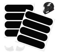 KQDRAVINE 8 Riflettori per Casco da Moto Francia con 2 Adesivi A Forma di Corna di Diavolo, Resistenti Alle Intemperie Adesivi Riflettenti, Adesivi Riflettenti per Caschi, Adesivi per Caschi da Moto