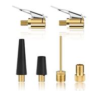 KQDRAVINE Adattatore per Valvole Francesi, Set di Adattatori per Valvole Multifunzionali Compatibile con Bosch Easy Pump, Adattatore Valvola Bici, 6 Adattatore per Gonfiare Ruote Bici per Auto,Palloni