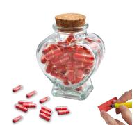 KQDRAVINE Capsule Messaggio in Una Bottiglia di Vetro, Capsula Dell'amicizia Capsule Letters d'Amore Capsule Kawaii Messaggio Carta Capsula per San Valentino Compleanno Anniversario Matrimonio