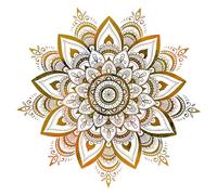 KQDRAVINE Graz Design - Adesivo da parete con mandala, per camera da letto, decorazione da parete, decorazione da parete, stile boho, corridoio, yoga, piante e fiori