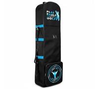 KQFCAZRE Case Custodia per Viaggio da Golf Trolley Borsa con Ruote Sacca Strutturata Pieghevole Fondo Rinforzato in Tessuto Oxford Adatta a Tratte Transiti Lobby Albergo Trasferte, Blue