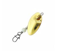 KQFCAZRE Esca da Pesca Paletta per Lure Accessorio Rotante Cambio Rapido Acciaio Inossidabile Rotazione 360 Gradi Onde Vibranti Flash per Acque Interne Pesca, Oro, Nuovo Singolo